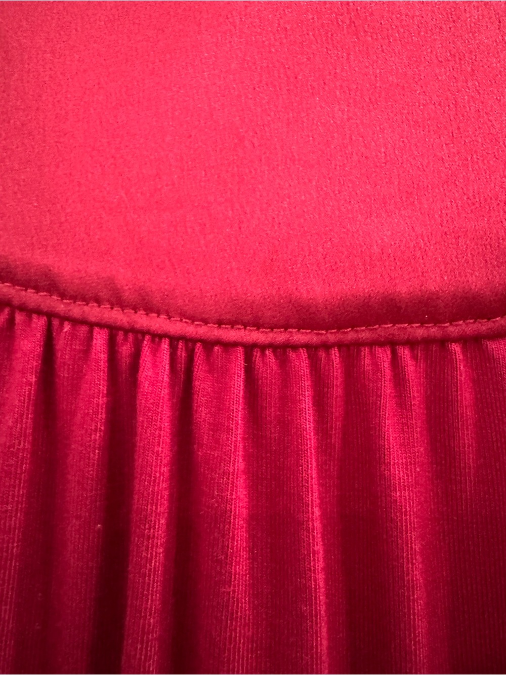 White House Black Market Red Silky V-Neck Long Sleeve Blouse - Picture 6 of 7